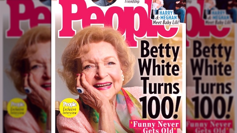 Betty White on People cover