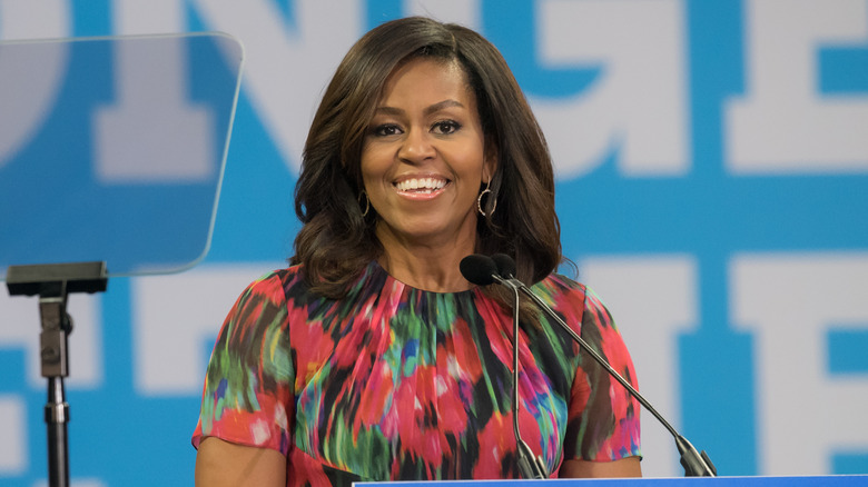 Michelle Obama smiling