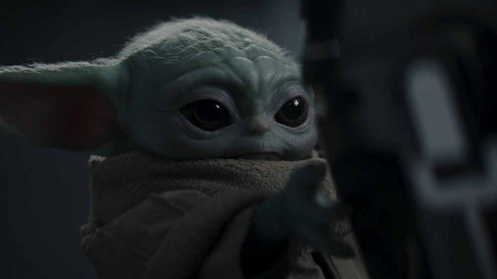 Baby Yoda sad eyes The Mandalorian