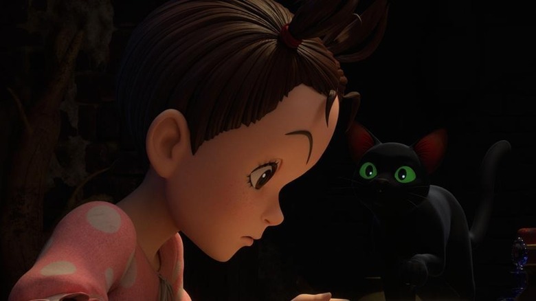 Aya and her cat in Earwig and the Witch