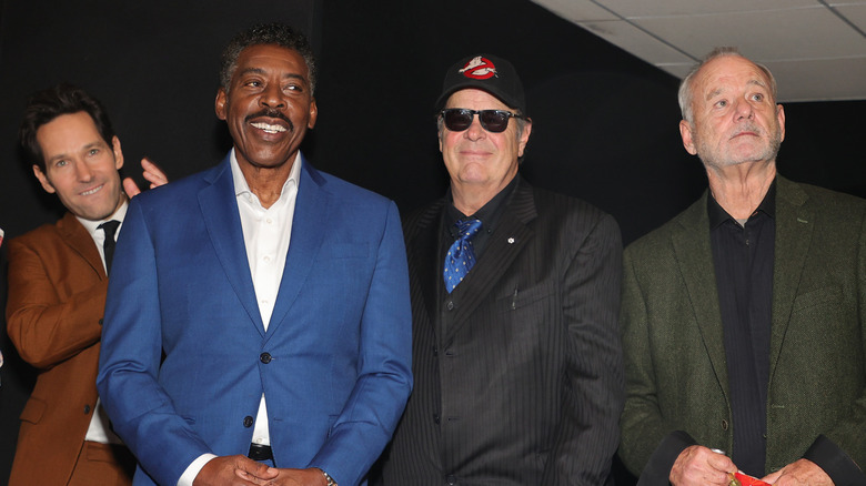 Paul Rudd, Ernie Hudson, Dan Aykroyd, Bill Murray posing