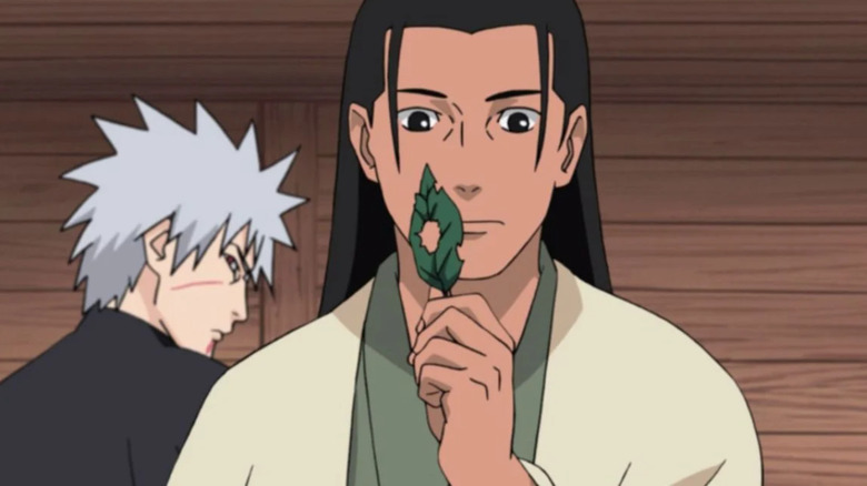 Hashirama and Tobirama looking at leaf