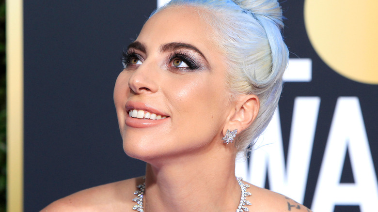 Lady Gaga Blue Tinted Hair