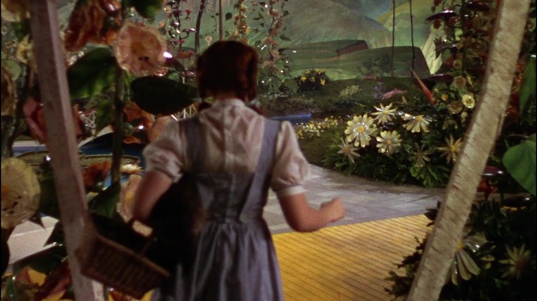 Dorothy enters the land of Oz in "The Wizard of Oz" (1939)