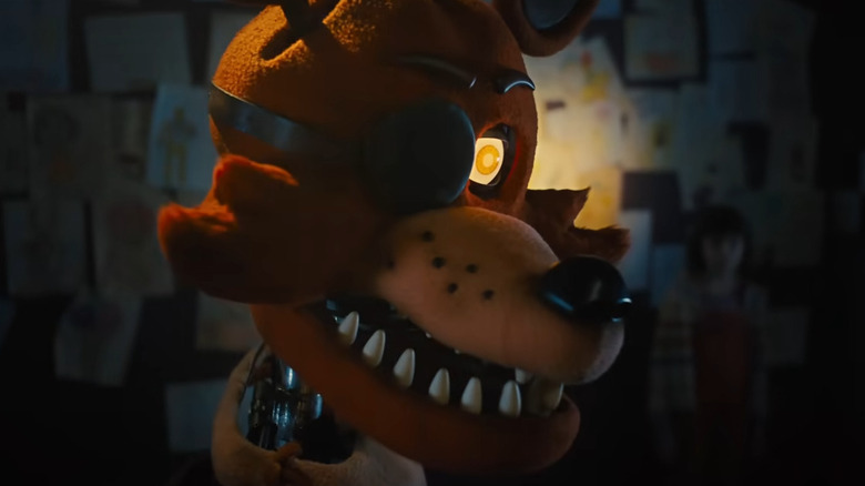 Foxy with his eye glowing