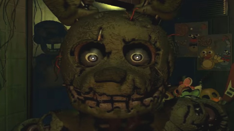 Springtrap showing his teeth