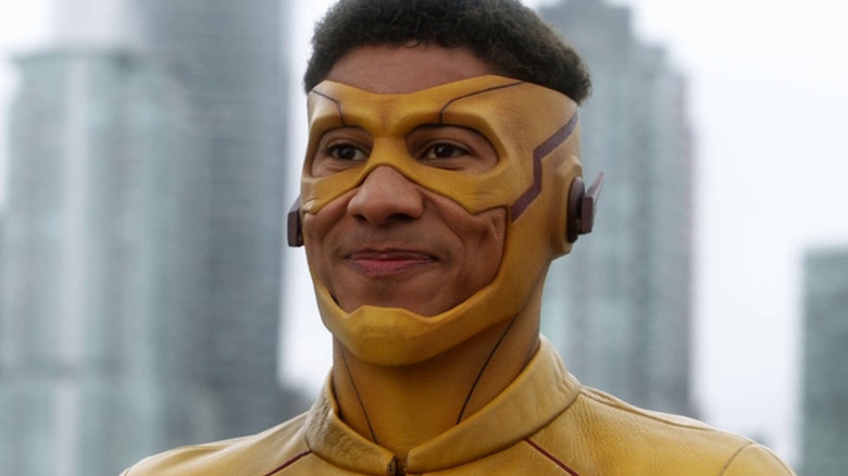 The Flash Kid Flash masked and smirking