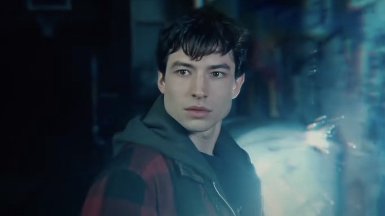 Ezra Miller acting as Barry Allen in Justice League