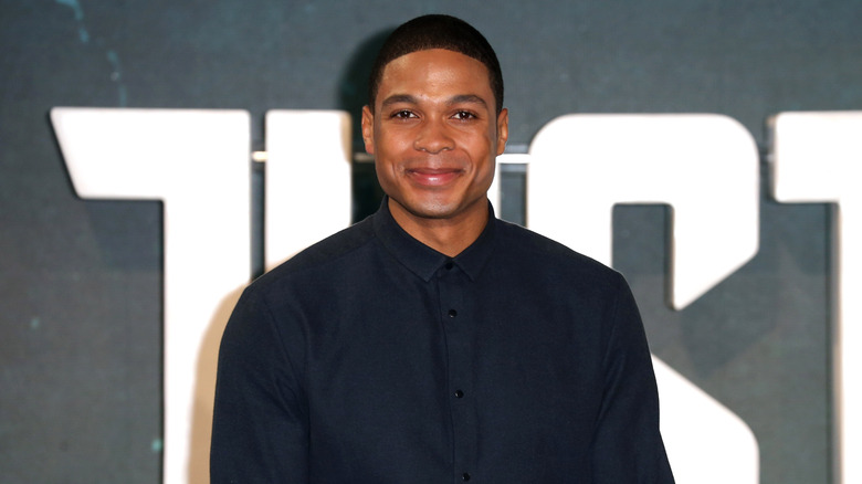 Ray Fisher at the premiere of Justice League