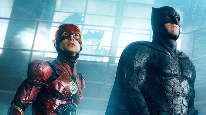 Flash and Batman in battle