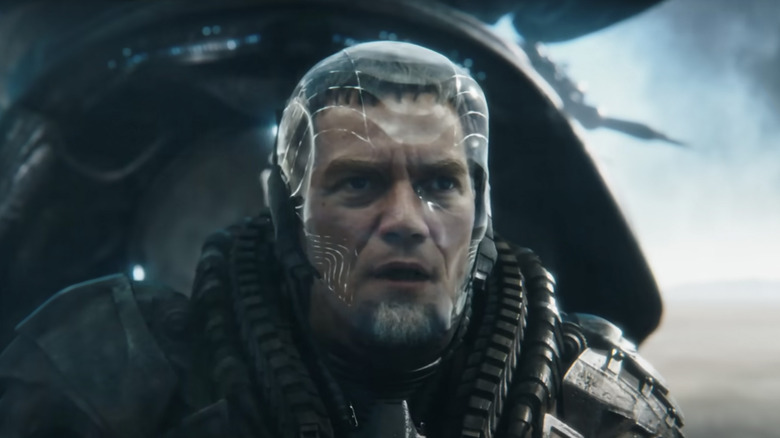 General Zod flying wearing helmet