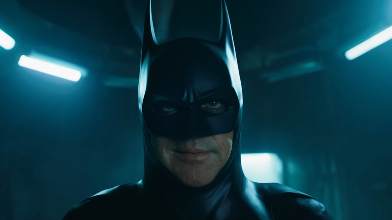 Batman smirks in cave