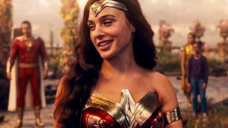 Wonder Woman laughing at Shazam