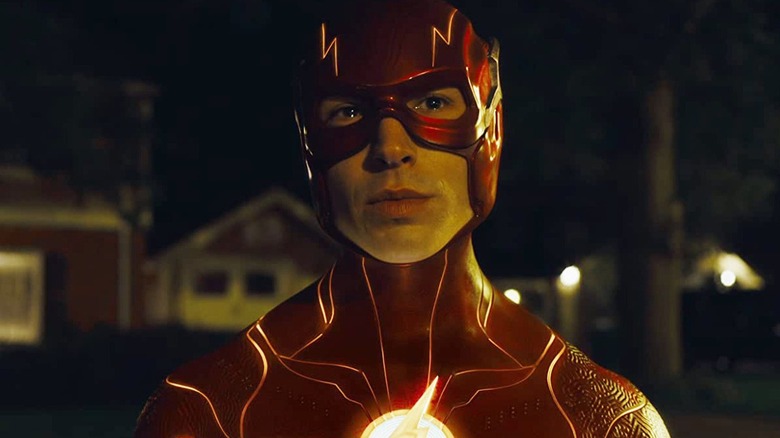 The Flash in a suburb at night