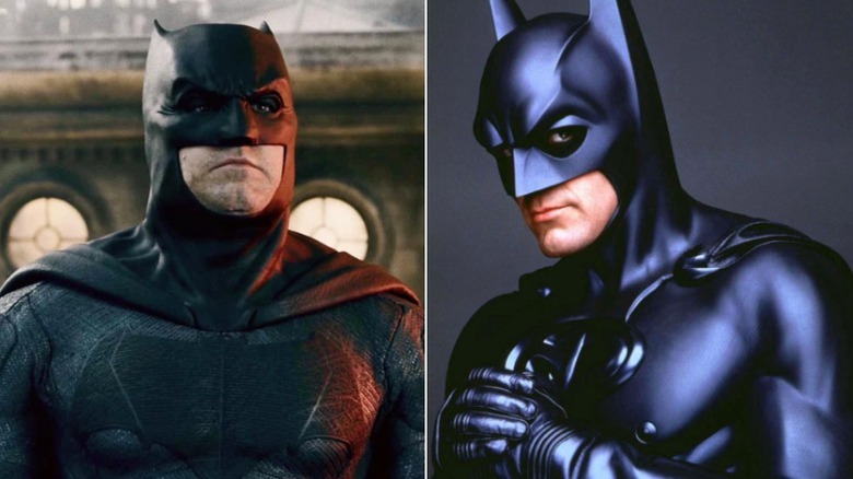 Ben Affleck and George Clooney as Batman