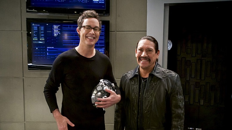 Tom Cavanagh smiles with Danny Trejo 