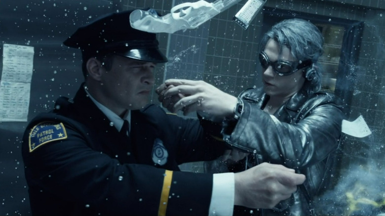 Quicksilver making a cop punch himself