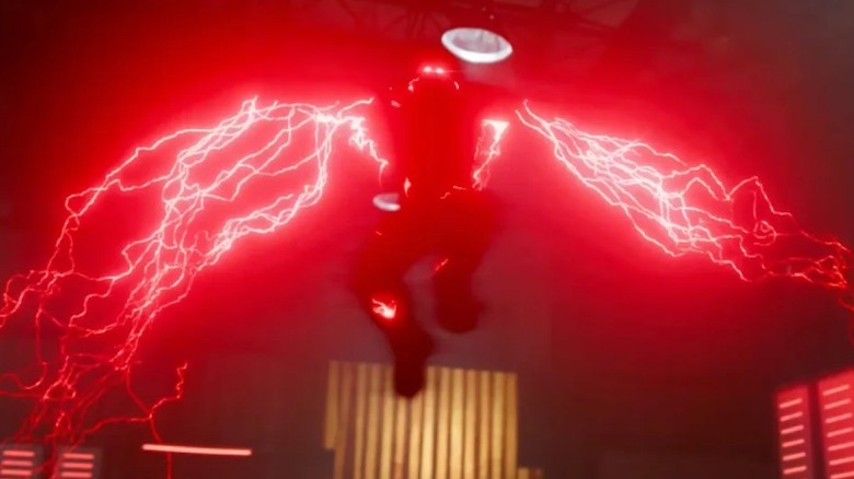 Red Death shooting lightning