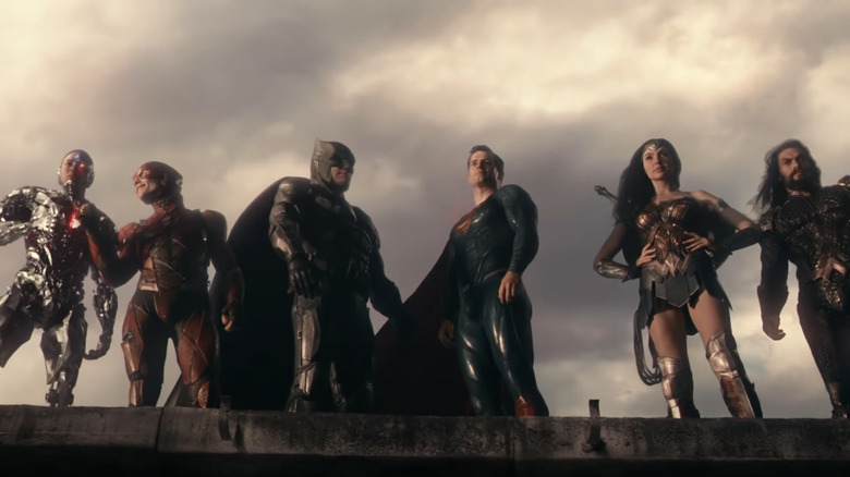 Justice League standing together