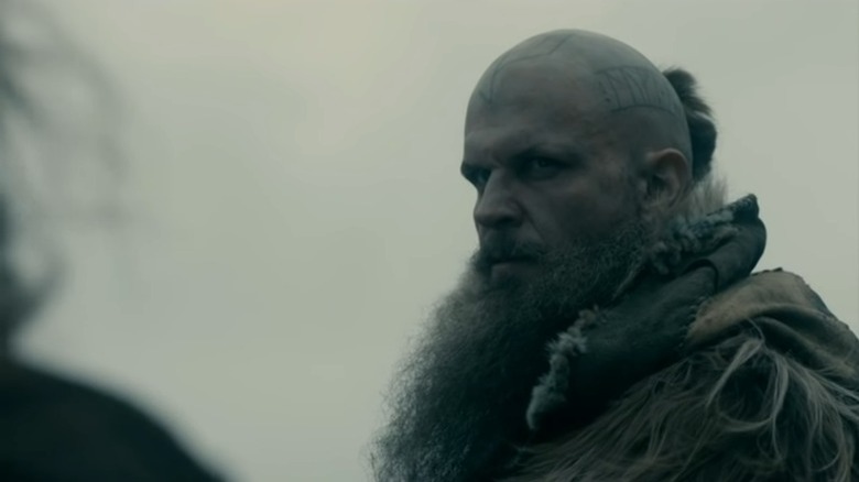 Floki glaring at Kjetill