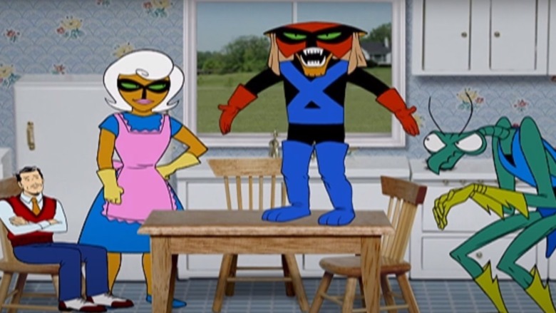 Brak sings on the kitchen table