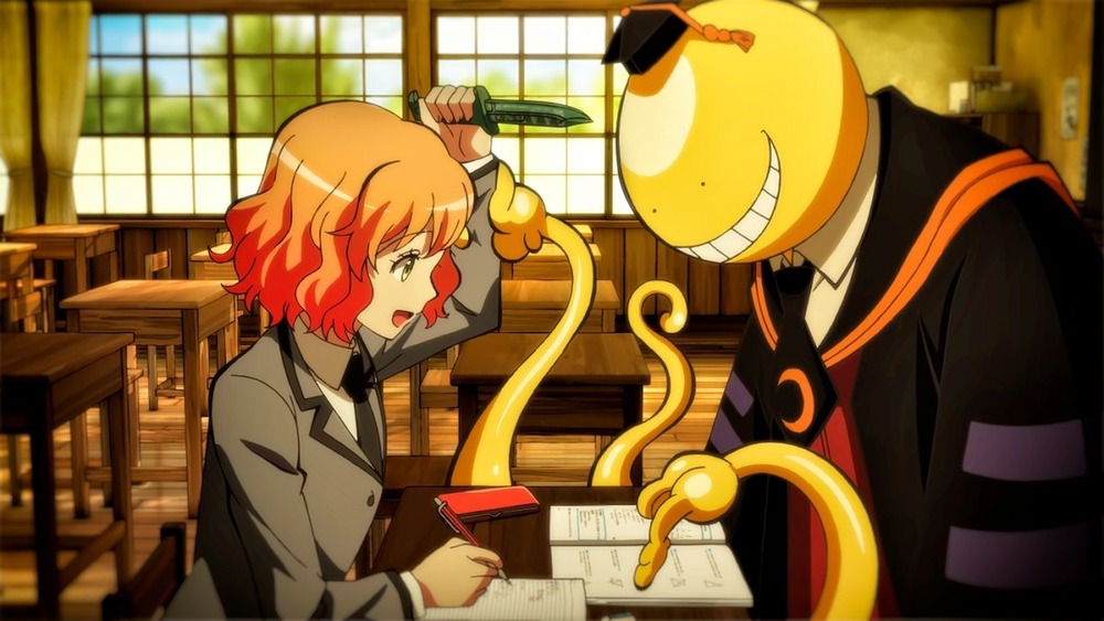 Koro-sensei teaching a student