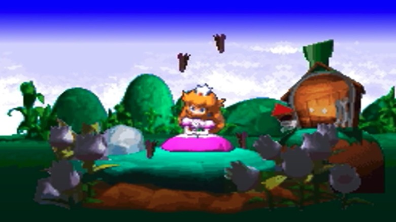 Princess Peach seated