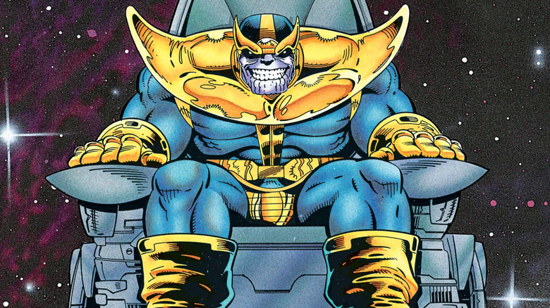 Thanos sits on throne