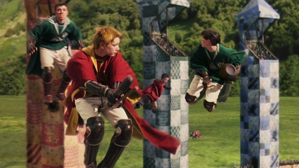 Weasley twin plays Quidditch