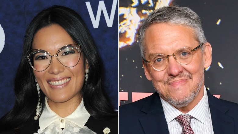 Split screen of Ali Wong and Adam McKay 