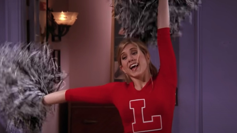 Rachel in her cheerleader outfit