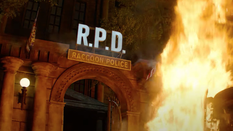 Raccoon Police Department on fire