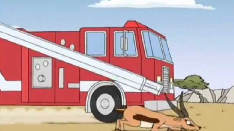 Family Guy fire truck hunting antelope