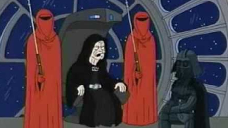 Emperor Palpatine in Family Guy in the Death Star