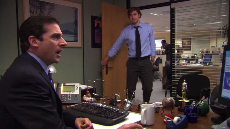 Steve Carell and John Krasinski in The Office