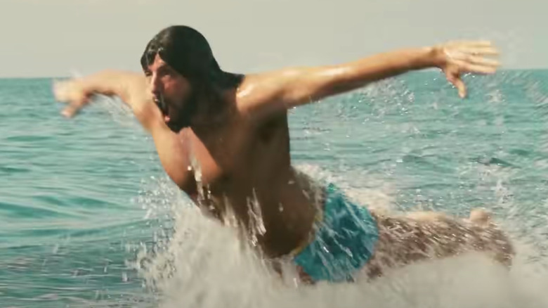 Zohan leaps out of the water