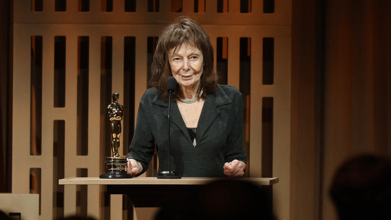 Elaine May receives her honorary Academy Award