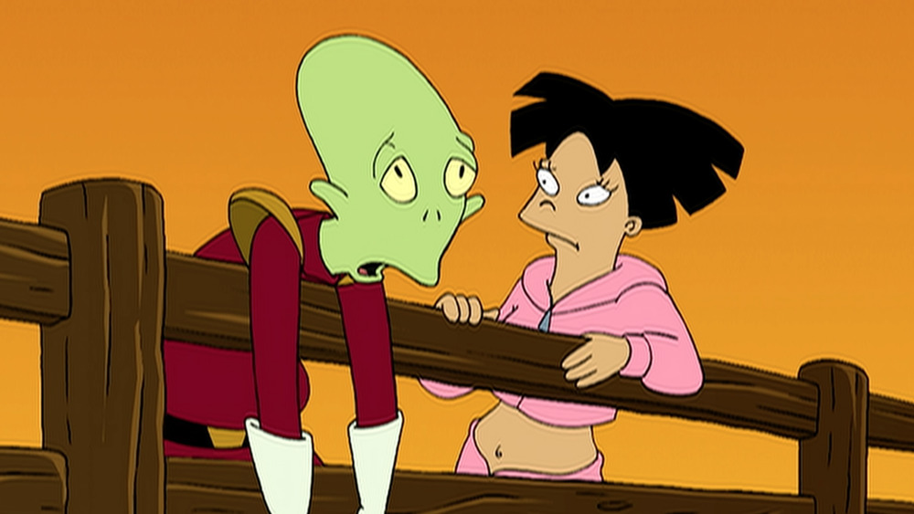 Kif and Amy in "Where the Buggalo Roam" on Futurama