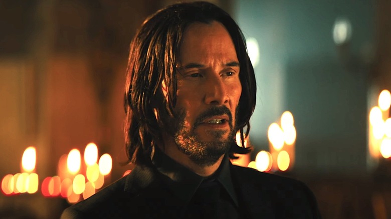 Keanu Reeves playing John Wick