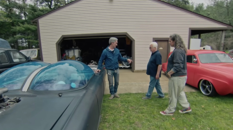 Mike Wolfe with bubble car