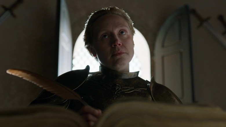 Brienne of Tarth writing with quill