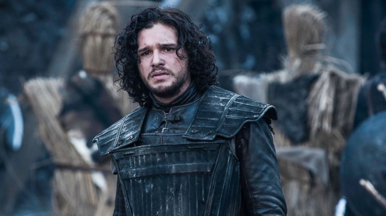 Jon Snow wearing practice armor