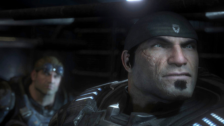 Marcus Fenix grimaces