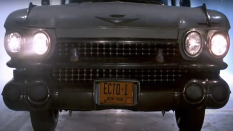 Ecto-1 font headlights and license plate