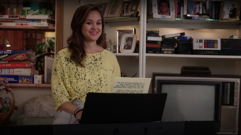 Erica Goldberg practices piano