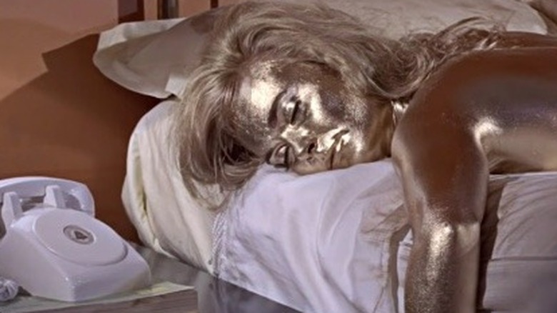 Jill Masterson covered in gold paint