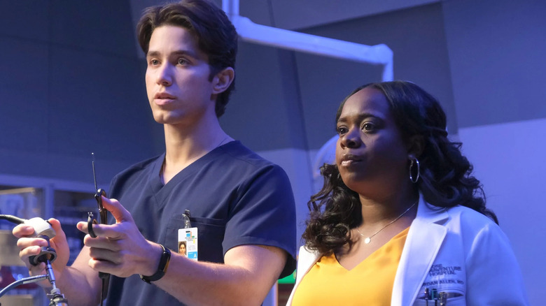 Daniel Perez and Jordan Allen working together in The Good Doctor