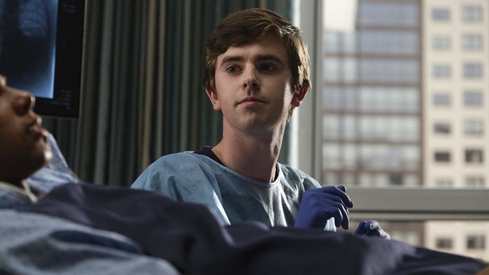 Freddie Highmore as Dr Shaun Murhpy on The Good Doctor