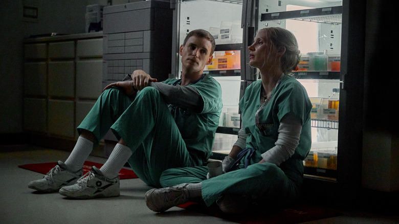 Jessica Chastain and Eddie Redmayne in The Good Nurse