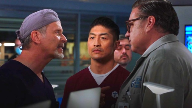 Steven Weber, Brian Tee and Oliver Platt in hospital